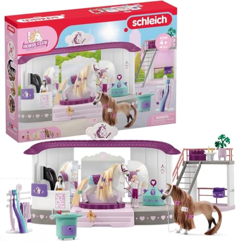 schleich HORSE CLUB 42588 Sofia's Beauties Pferde Beautysalon mit Stall, Bürsten-Zubehör, Figuren - 99-teiliges Spielset mit Pferd mit Mähne zum Striegeln - Pferde Spielzeug ab 4 Jahren schleich HORSE CLUB 42588 Sofia's Beauties Pferde Beautysalon mit Stall, Bürsten-Zubehör, Figuren - 99-teiliges Spielset mit Pferd mit Mähne zum Striegeln - Pferde Spielzeug ab 4 Jahren von SCHLEICH