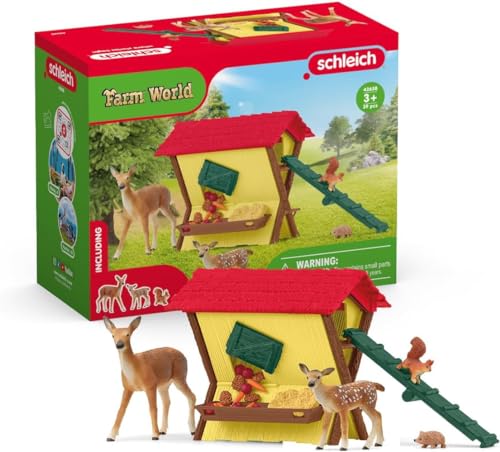 schleich 42658 Fütterung der Waldtiere, ab 3 Jahren, FARM WORLD - Spielset, 39 Teile, Mehrfarbig/Meereswellen (Ocean Tides) von SCHLEICH