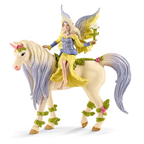 schleich 70565 Sera mit Blüten-Einhorn, für Kinder ab 5-12 Jahren, BAYALA - Spielfigur von SCHLEICH