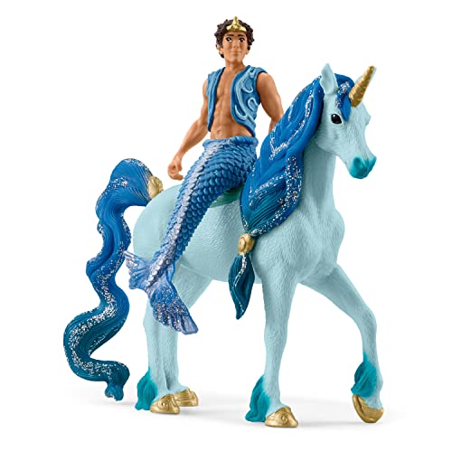 schleich BAYALA | Aryon auf Einhorn 70718 | detailgetreue, fantastische Figuren | tolles Geschenk für Mädchen und Jungen | wunderschöne Sammelfiguren | Spielfigur ab 5 Jahren | Set aus 2 Teilen von SCHLEICH