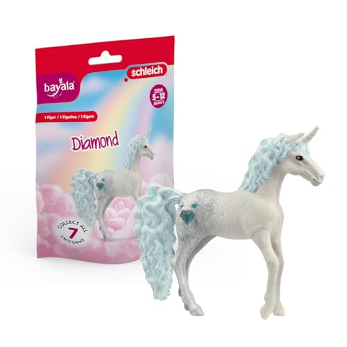 schleich 70768 Sammeleinhorn Diamant, für Kinder ab 5-12 Jahren, BAYALA - Sammelfigur, Mehrfarbig/Meereswellen (Ocean Tides) von SCHLEICH