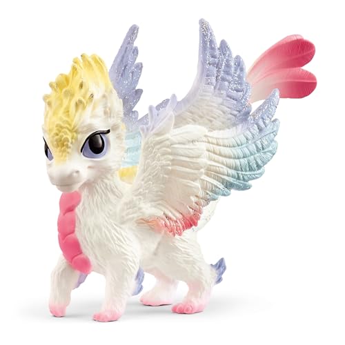 schleich BAYALA | Regenbogen Babydrache 70825 | detailgetreue, fantastische Figuren | tolles Geschenk für Mädchen und Jungen | wunderschöne Sammelfiguren | Spielfigur ab 5 Jahren | 6 x 10 x 7 cm von SCHLEICH