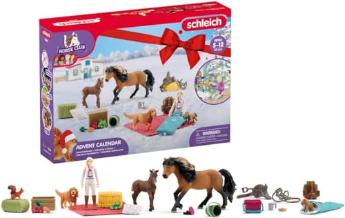 schleich 98982 HORSE CLUB Adventskalender 2023, Spielzeug Adventskalender mit 2x schleich Pferde Figuren, 1x Reiterin, 1x Hund und viel Zubehör, Adventskalender für Kinder ab 5 Jahren (FR/IT Version) schleich 98982 HORSE CLUB Adventskalender 2023, Spielzeug Adventskalender mit 2x schleich Pferde Figuren, 1x Reiterin, 1x Hund und viel Zubehör, Adventskalender für Kinder ab 5 Jahren (FR/IT Version) von SCHLEICH