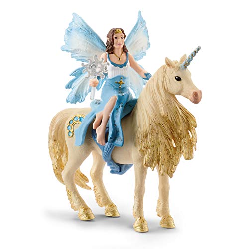 schleich BAYALA 42508 Meerjungfrau Eyela und Goldenes Einhorn - 4-Teiliges Spielset - Mit Auffälligen Glitzer-Details, Robustes und Fantasievolles Figuren Einhorn Spielzeug ab 5 von SCHLEICH