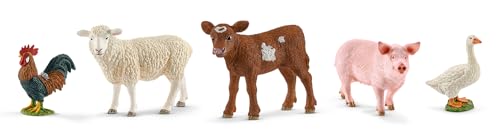 schleich "Bauernhof-Tiere" bestehend aus Schaf, Texas Longhorn Kalb, Schwein, Hahn und Gans schleich "Bauernhof-Tiere" bestehend aus Schaf, Texas Longhorn Kalb, Schwein, Hahn und Gans von SCHLEICH