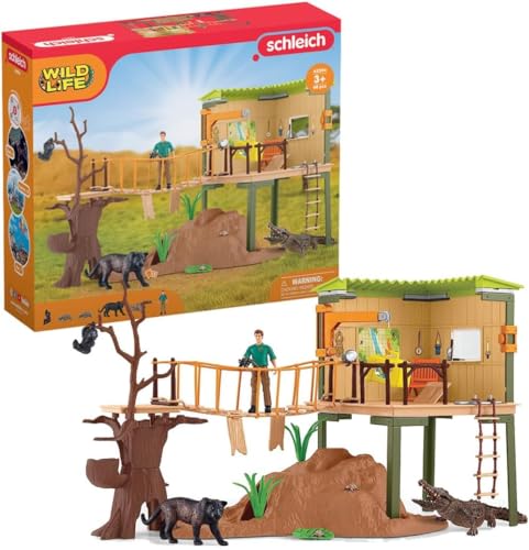 schleich WILD LIFE 42594 Safari Ranger Abenteuer Station Tiere Action-Spielset - Safari Tiere Figuren Set mit Alligator, Panther, Safari-Basis, Ranger-Figur und mehr, ab 3 Jahren schleich WILD LIFE 42594 Safari Ranger Abenteuer Station Tiere Action-Spielset - Safari Tiere Figuren Set mit Alligator, Panther, Safari-Basis, Ranger-Figur und mehr, ab 3 Jahren von SCHLEICH