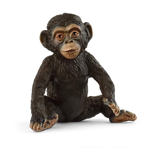 schleich WILD Life | Schimpansen Junges 14884 | detailgetreue Tierfiguren | Zoo Spielzeug | tolles Geschenk für Jungen und Mädchen | Deko für Geburtstag | Spielfigur ab 3 Jahren | 4 x 5 x 4 cm von SCHLEICH