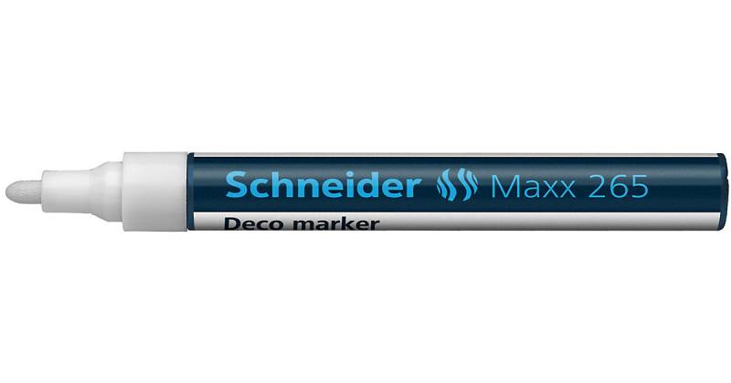 Windowmarker Decomarker Maxx 265, 2-3 mm, weiß von SCHNEIDER NOVUS