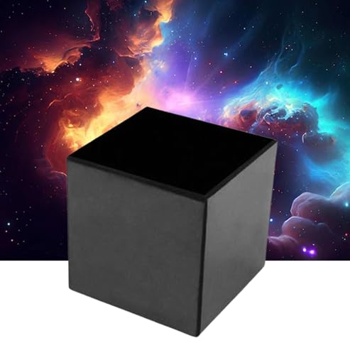 SCHUNGIT Shungite WÜRFEL 8 x 8cm poliert. Energie Stein aus Karelien. 3-TLG Set mit TÄSCHCHEN und Beschreibung. Ideal für Schlafzimmer, Schreibtisch, Büro, Homeoffice 95500/W8 von SCHUNGITELITE