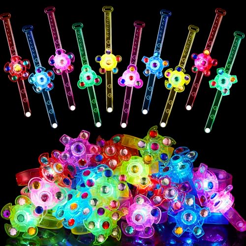 SCIONE 12er-Pack LED-Leuchtspinner-Armbänder – Party-Füllung Kinder, Nachleuchtendes Partyzubehör, Klassen-Geschenke & Weihnachtsstiefel-Füllung, Goodie Bags Teens SCIONE 12er-Pack LED-Leuchtspinner-Armbänder – Party-Füllung Kinder, Nachleuchtendes Partyzubehör, Klassen-Geschenke & Weihnachtsstiefel-Füllung, Goodie Bags Teens von SCIONE