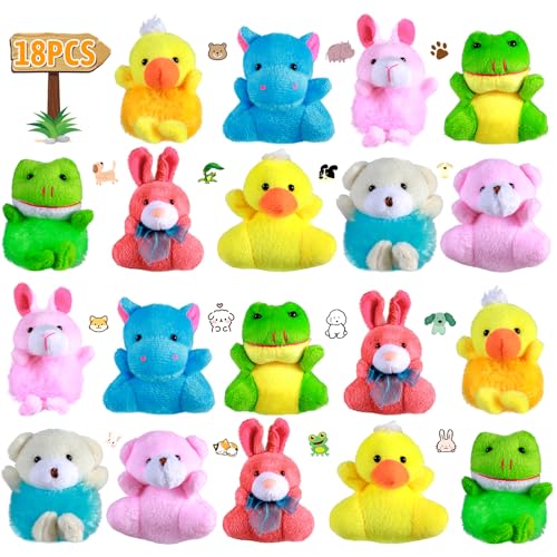 SCIONE 18PCS Mini Tier Plüschtiere Bunte Party Tasche Füller für Ostern Kinder Plüschtiere Geschenke für Klassenzimmer-Preise Geburtstag Spiele Party SCIONE 18PCS Mini Tier Plüschtiere Bunte Party Tasche Füller für Ostern Kinder Plüschtiere Geschenke für Klassenzimmer-Preise Geburtstag Spiele Party von SCIONE