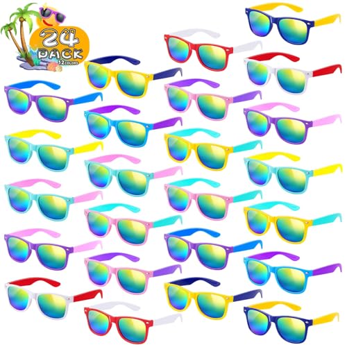 SCIONE 24er Pack Kinder Sonnenbrille Bulk Neonfarben Sonnenbrillen Party Brille für Kinder 3-8 Jahre Coole Sonnenbrillen für Geburtstag, Strand Pool SCIONE 24er Pack Kinder Sonnenbrille Bulk Neonfarben Sonnenbrillen Party Brille für Kinder 3-8 Jahre Coole Sonnenbrillen für Geburtstag, Strand Pool von SCIONE