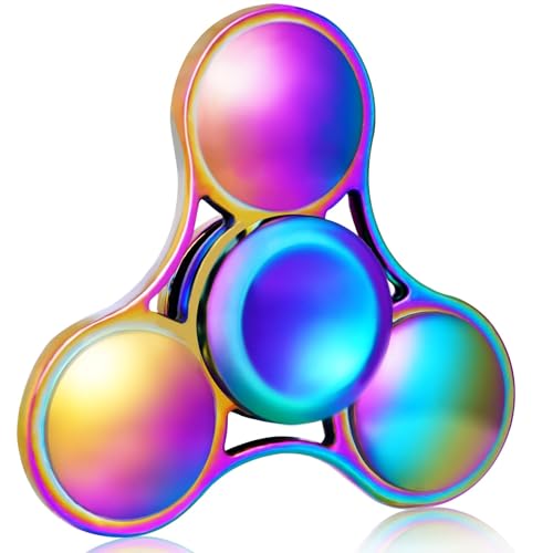 SCIONE Fidget Spinner Metall Edelstahl Lager 3-5 Min Hochgeschwindigkeit Stressabbau Spinner Graduierung Geschenke ADHD Anti Angst Spielzeug für Kinder (Lagerdeckel können abgenommen montiert Werden) von SCIONE