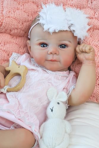 SCOM 50,8 cm Babe Reborn Babypuppen Real Like Reborn Babypuppen Süße Puppe Blau von SCOM