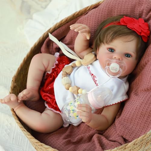 SCOM Lebensechte Babypuppen Mädchen -18 Zoll Reborn Realistische Babypuppen Silikon Niedlich Weiche Körper Puppe Real Life Baby Doll Geschenk für Alter 3+ SCOM Lebensechte Babypuppen Mädchen -18 Zoll Reborn Realistische Babypuppen Silikon Niedlich Weiche Körper Puppe Real Life Baby Doll Geschenk für Alter 3+ von SCOM