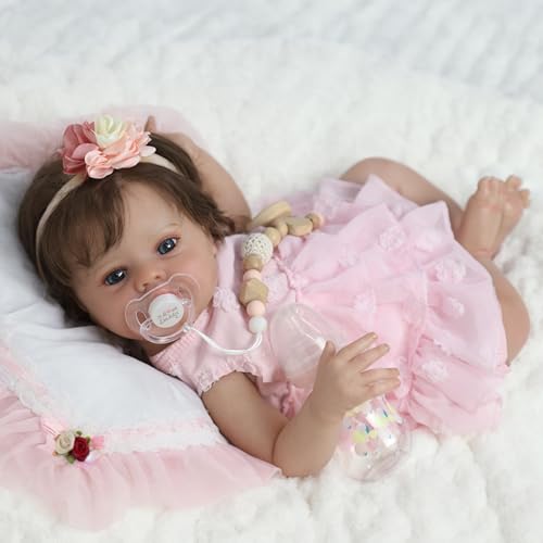 SCOM Reborn Baby Dolls Girl - 50,8 cm bewegliche realistische Babypuppe mit beschwertem weichem Körper - Lebensechtes Reborn Baby für Sammler und Kinder SCOM Reborn Baby Dolls Girl - 50,8 cm bewegliche realistische Babypuppe mit beschwertem weichem Körper - Lebensechtes Reborn Baby für Sammler und Kinder von SCOM