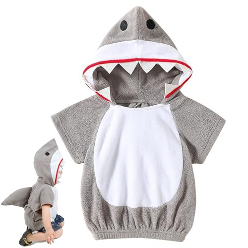 SCOOVY Hai-Kostüm, bequemes Halloween-Hai-Outfit, waschbares Hai-Kostü für Kinder, wiederverwendbares Hai-Kostü für Erwachsene, flexibler Hai-Einteiler, verstellbares Hai-Kostü, Hai-Halloween-Zubehör von SCOOVY