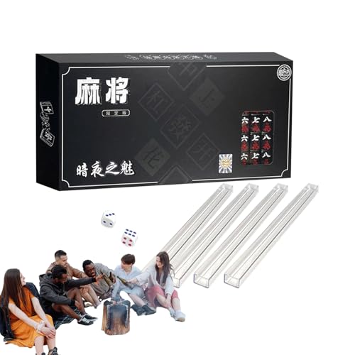 SCOOVY Mahjong-Set in Reisegröße, kleines Mahjong-Set, Tragbare Mahjong-Brettspiele für Erwachsene, Mini-Mahjong-Familienbrettspiel, leicht zu transportieren für Reisen, Studentenwohnheime von SCOOVY