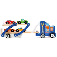 SCRATCH 6181098 Autotransporter mit Holzautos Wooden Toys von SCRATCH