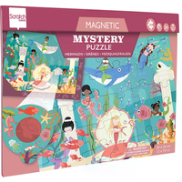 SCRATCH 6181242 Magnetisches Entdeckerpuzzle 30 Teile Meerjungfrauen Magnetic Mystery Puzzle von SCRATCH