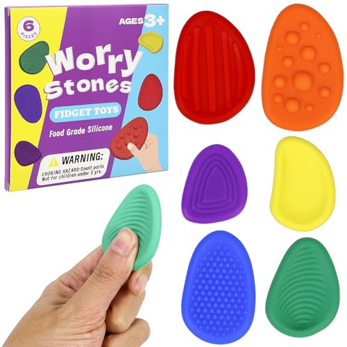 6 Stück Fidget Toys Sensory Stones, Sensorik Spielzeug Anti Stress Spielzeug, Stimming Toys Autism, Stressberuhigendes Spielzeug Für Kinder Erwachsene 6 Stück Fidget Toys Sensory Stones, Sensorik Spielzeug Anti Stress Spielzeug, Stimming Toys Autism, Stressberuhigendes Spielzeug Für Kinder Erwachsene von SCROLIEY