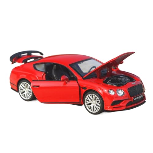 Massstabsgetreues Modell Auto 1/32 for Bentley Continental Simulation Legierung Auto Modell Replik Sport Auto Ornamente Sammlerstücke Die-cast Fahrzeug(Red) von SCVWKAJA
