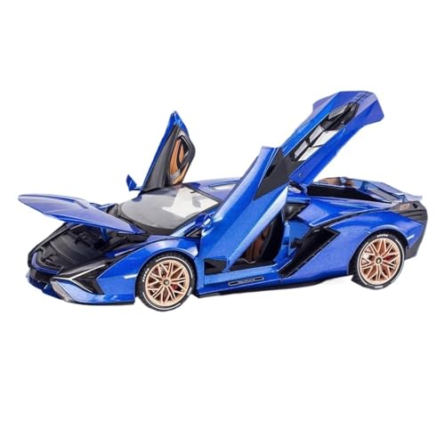 Massstabsgetreues Modell Auto 1:18 Für Lamborghini SIAN FKP37 Legierungsmodellauto Bibliothek Empfangsdisplay Trendige Dekoration Die-cast Fahrzeug(Blue) von SCVWKAJA