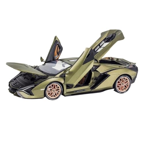Massstabsgetreues Modell Auto 1:18 Für Lamborghini SIAN FKP37 Legierungsmodellauto Bibliothek Empfangsdisplay Trendige Dekoration Die-cast Fahrzeug(Green) von SCVWKAJA
