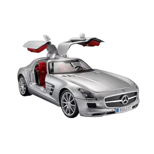 Massstabsgetreues Modell Auto 1:18 Für Mercedes Benz SLS AMG Legierung Miniatur Statische Modell Auto Metall Sport Auto Ornamente Dekoration Die-cast Fahrzeug(Silver) von SCVWKAJA