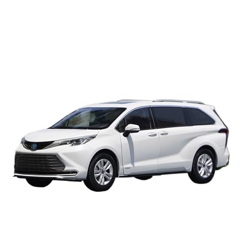 Massstabsgetreues Modell Auto 1:18 for Toyota Sienna MPV Scale Replica Statische Anzeige Legierung Auto Modell Sammlung Serie Die-cast Fahrzeug(White) von SCVWKAJA