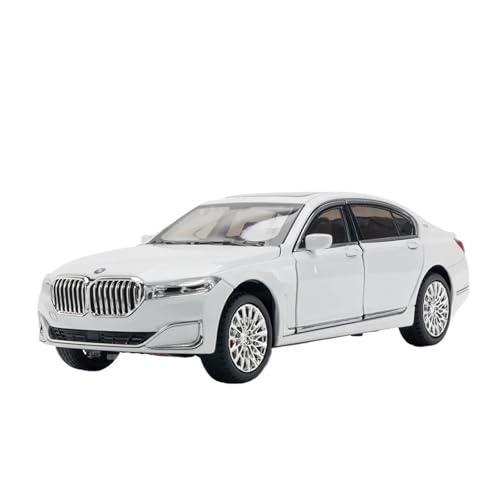 Massstabsgetreues Modell Auto 1:24 Für BMW Der 7 760LI Legierung Druckguss Super Sport Auto Modell Sammlung Ornamente Dekoration Die-cast Fahrzeug(White) von SCVWKAJA