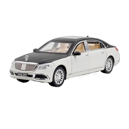 Massstabsgetreues Modell Auto 1:24 Für Benz Maybach GLS600 Legierung Diecast Metall Skala Auto Modell Replik Fahrzeug Statische Sammlung Die-cast Fahrzeug(White) von SCVWKAJA
