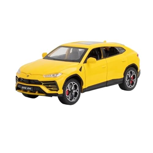Massstabsgetreues Modell Auto 1:24 Für Lamborghini Urus Bison Mini Statische Sport Auto Legierung Modell Auto Metall Handwerk Ornamente Sammlung Die-cast Fahrzeug(Yellow) von SCVWKAJA