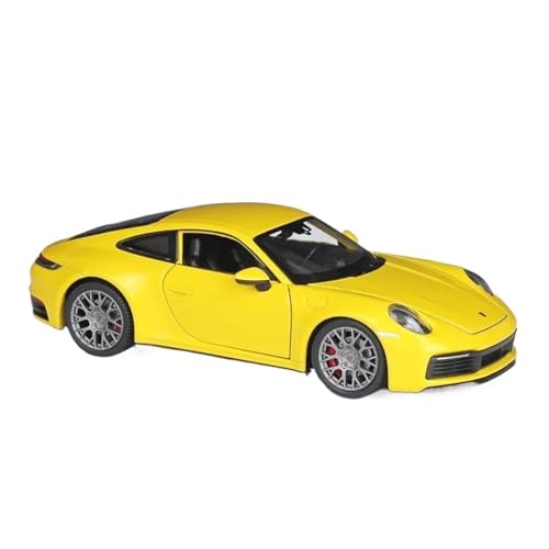 Massstabsgetreues Modell Auto 1:24 Für Porsche 911 Carrera 4S Legierung Diecast Metall Skala Auto Modell Replik Fahrzeug Statische Sammlung Die-cast Fahrzeug(Yellow) von SCVWKAJA