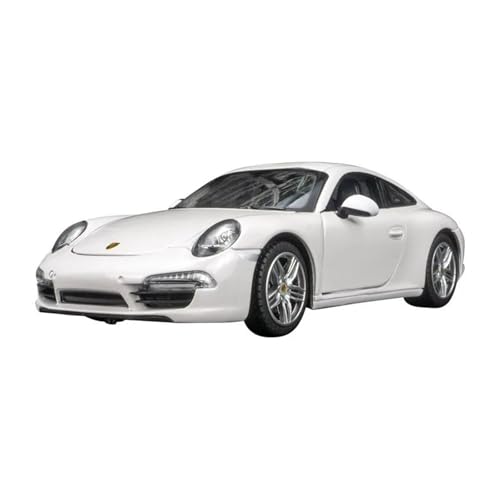 Massstabsgetreues Modell Auto 1:24 Für Porsche 911 Carrera Coupé Legierung Sportwagen Modell Metall Auto Modell Sound Und Licht Sammlung Die-cast Fahrzeug(White) von SCVWKAJA