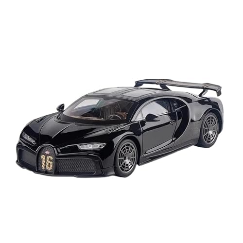 SCVWKAJA Massstabsgetreues Modell Auto 1/18 Für Bugatti Chiron Legierung Metall Skala Modell Auto Bibliothek Rezeption Display Trendy Ornamente Die-cast Fahrzeug(Black) von SCVWKAJA