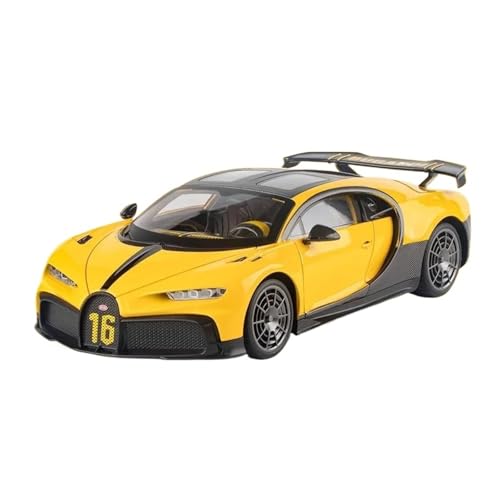 SCVWKAJA Massstabsgetreues Modell Auto 1/18 Für Bugatti Chiron Maßstab Legierung Luxus Auto Modell Metall Sammlung Modell Ornamente Memorial Die-cast Fahrzeug(Yellow) von SCVWKAJA