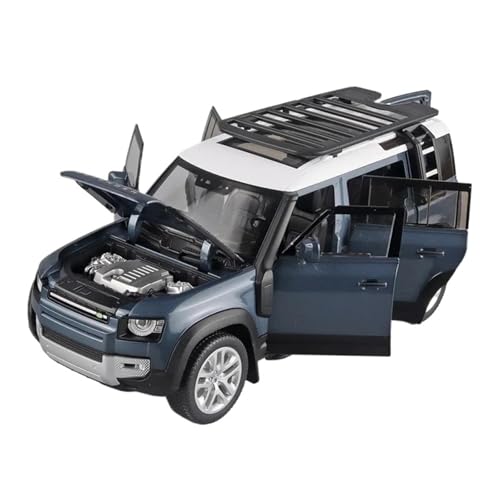 SCVWKAJA Massstabsgetreues Modell Auto 1/18 Für Land Rover Defender SUV Simulation Statische Auto Modell Legierung Off-Road Fahrzeug Ornamente Sammlung Die-cast Fahrzeug(Blue) von SCVWKAJA