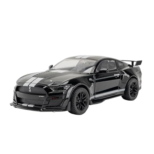 SCVWKAJA Massstabsgetreues Modell Auto 1/18 Für Mustang GT500 Maßstab Legierung Luxus Auto Modell Metall Sammlung Modell Ornamente Memorial Die-cast Fahrzeug(Black) von SCVWKAJA