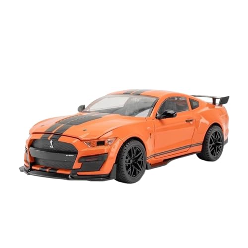 SCVWKAJA Massstabsgetreues Modell Auto 1/18 Für Mustang GT500 Maßstab Legierung Luxus Auto Modell Metall Sammlung Modell Ornamente Memorial Die-cast Fahrzeug(Orange) von SCVWKAJA