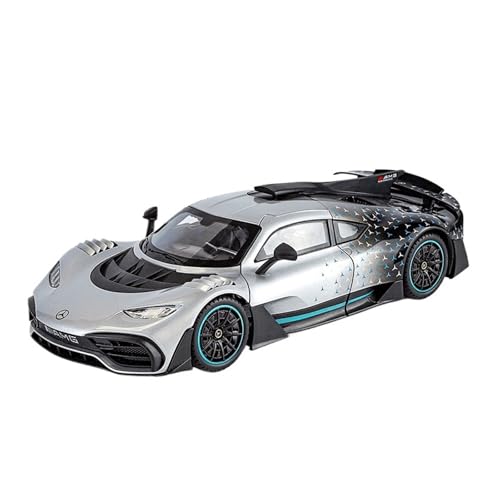 SCVWKAJA Massstabsgetreues Modell Auto 1/18 for Mercedes-Benz AMG-ONE Scale Replica Statische Anzeige Legierung Auto Modell Sammlung Serie Die-cast Fahrzeug(Silver) von SCVWKAJA