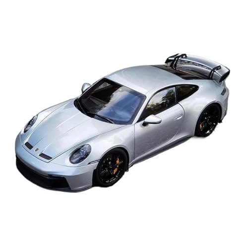 SCVWKAJA Massstabsgetreues Modell Auto 1/18 for Porsche 911 GT3 2021 Legierung Auto Modell Klassische Dekorative Ornamente Sammlung Hobby Display Die-cast Fahrzeug(Silver) von SCVWKAJA