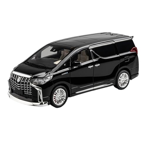 SCVWKAJA Massstabsgetreues Modell Auto 1/18 for Toyota Alphard Zinklegierung Modernes Handwerk Automodell Metall Klassische Simulation Ornamente Die-cast Fahrzeug(Black) von SCVWKAJA