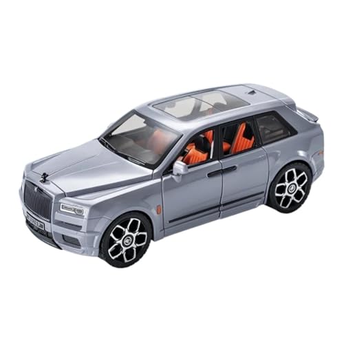 SCVWKAJA Massstabsgetreues Modell Auto 1/20 Für Rolls Royce Cullinan Zinklegierung Casting Automodell Moderne Handwerk Geländewagen Ornamente Die-cast Fahrzeug(Chrome) von SCVWKAJA