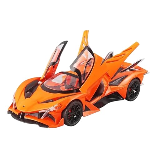 SCVWKAJA Massstabsgetreues Modell Auto 1/24 Für Apollo Projekt EVO Klassische Legierung Auto Modell Metall Simulation Design Home Office Sammlung Die-cast Fahrzeug(Orange) von SCVWKAJA