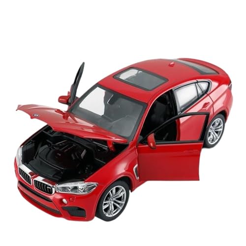 SCVWKAJA Massstabsgetreues Modell Auto 1/24 Für BMW X6 X6M Legierung Auto Modell Klassische Metall Auto Modell Ornamente Sammlung Handwerk Die-cast Fahrzeug(Red) von SCVWKAJA