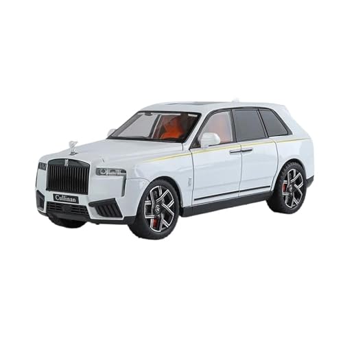 SCVWKAJA Massstabsgetreues Modell Auto 1/24 Für Rolls Royce Cullinan SUV Statische Sammlung Auto Modell Legierung Fahrzeug Ornamente Dekorationen Die-cast Fahrzeug(White) von SCVWKAJA