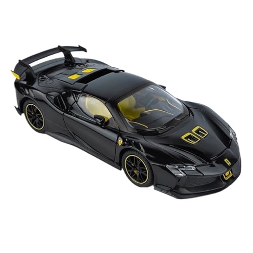 SCVWKAJA Massstabsgetreues Modell Auto 1/24 for Ferrari SF90XX Replik Automodell Legierung Luxus Moderne Handwerk Modell Hobby Sammlung Die-cast Fahrzeug(Black) von SCVWKAJA