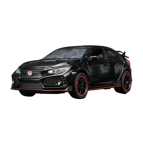 SCVWKAJA Massstabsgetreues Modell Auto 1/32 Für Honda Civic Type-R Moderne Handwerk Legierung Modell Auto Miniatur Fahrzeug Sammlung Ornamente Die-cast Fahrzeug(Black) von SCVWKAJA