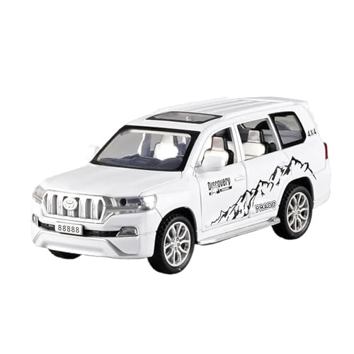 SCVWKAJA Massstabsgetreues Modell Auto 1/32 Für Toyota Prado Replik Legierung Auto Modell Klassische Handwerk Dekoration Sammlung Ornamente Die-cast Fahrzeug(White) von SCVWKAJA